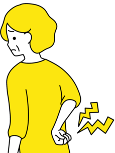 骨盤や仙骨が痛い女性