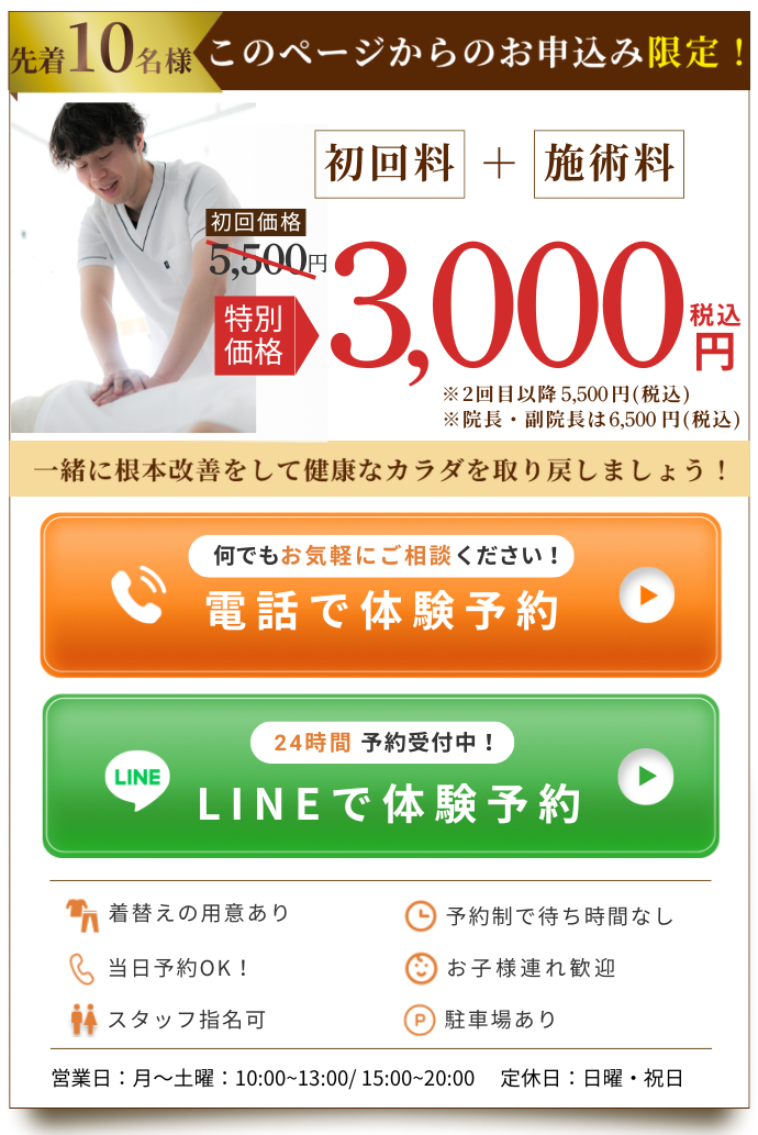 先着10名まで特別料金で体験